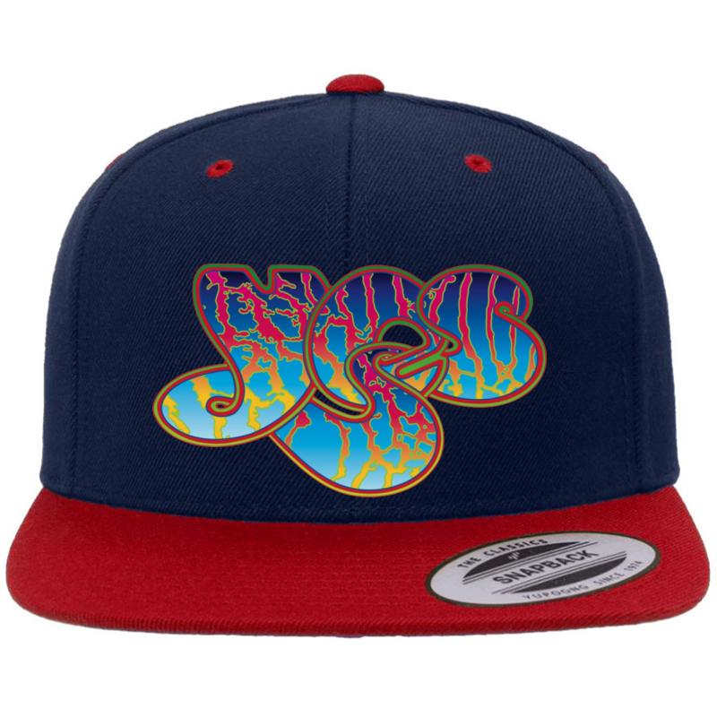 Yes Band Premium Flat Bill Snapback Cap  Navy