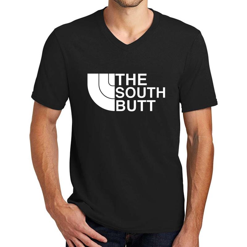 The South Butt Unisex V-Neck T-Shirt Men Black