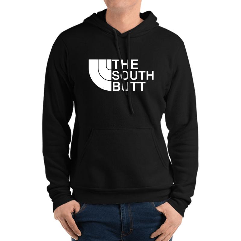 The South Butt Unisex Hooded Sweatshirt Men Black