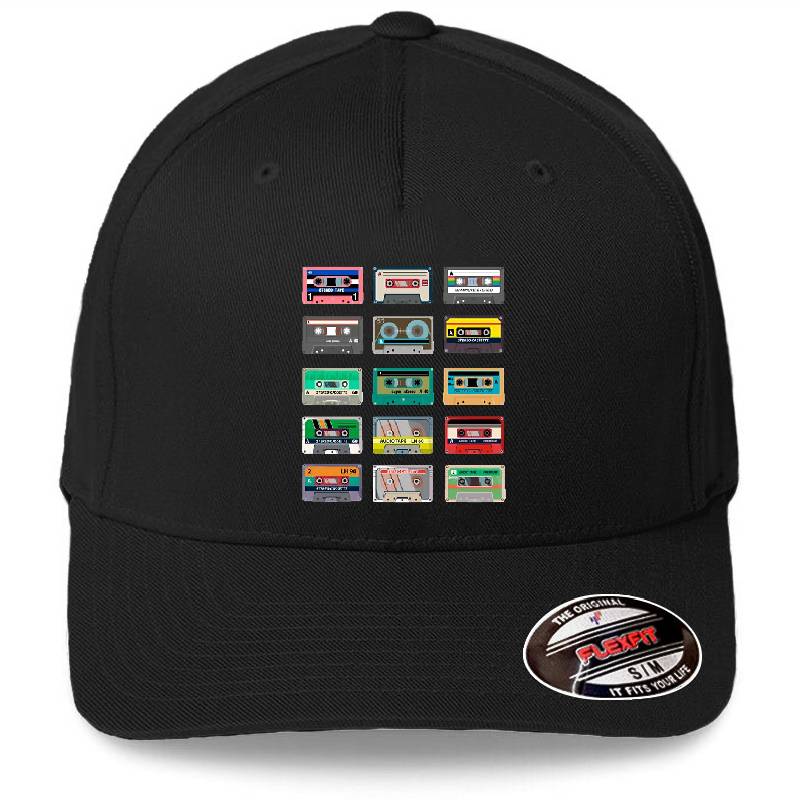 VINTAGE CASSETTE RETRO Richardson Premium Trucker Snapback Caps