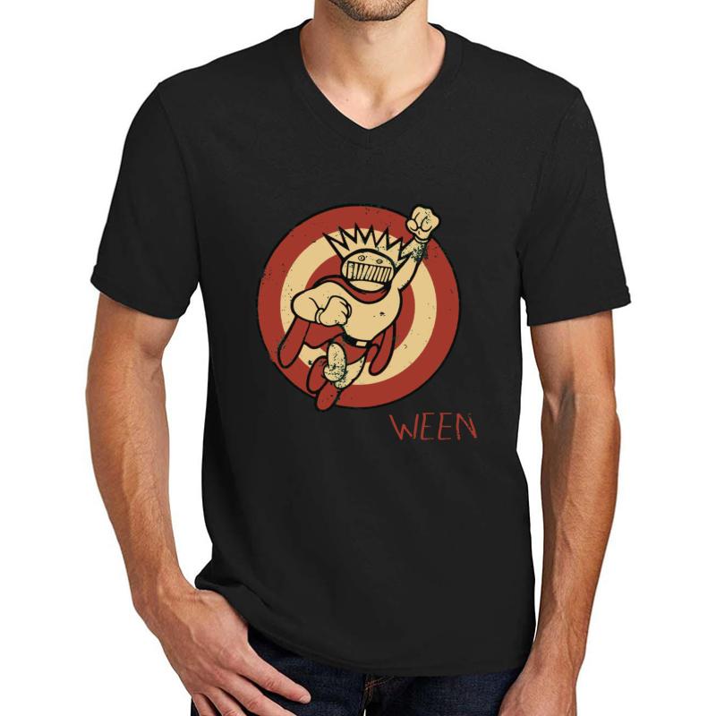 Ween Logo Unisex V-Neck T-Shirt Men Black