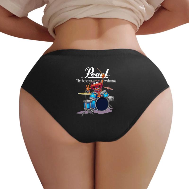 Animal Drummer The Muppets Show Women Underwear Panties Women Black