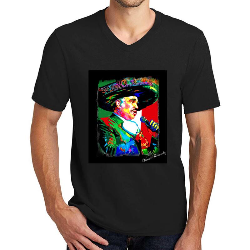 Vicente Fernandez Unisex V-Neck T-Shirt Men Black