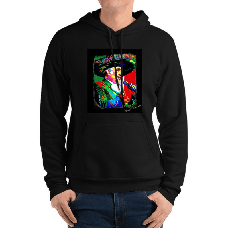 Vicente Fernandez Unisex Hooded Sweatshirt Men Black