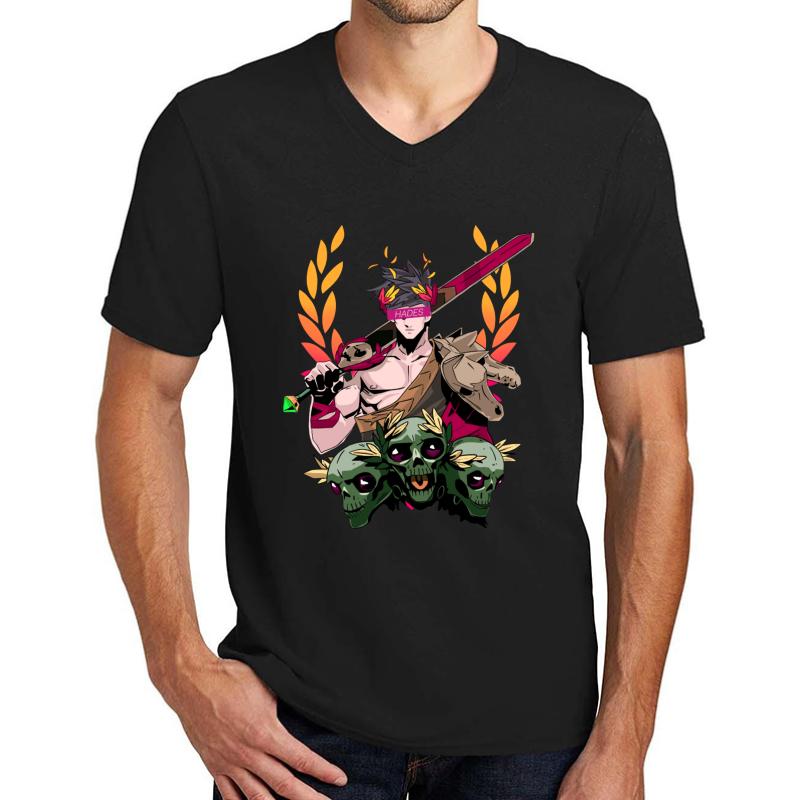 Zagreus Hades Supreme Unisex V-Neck T-Shirt Men Black