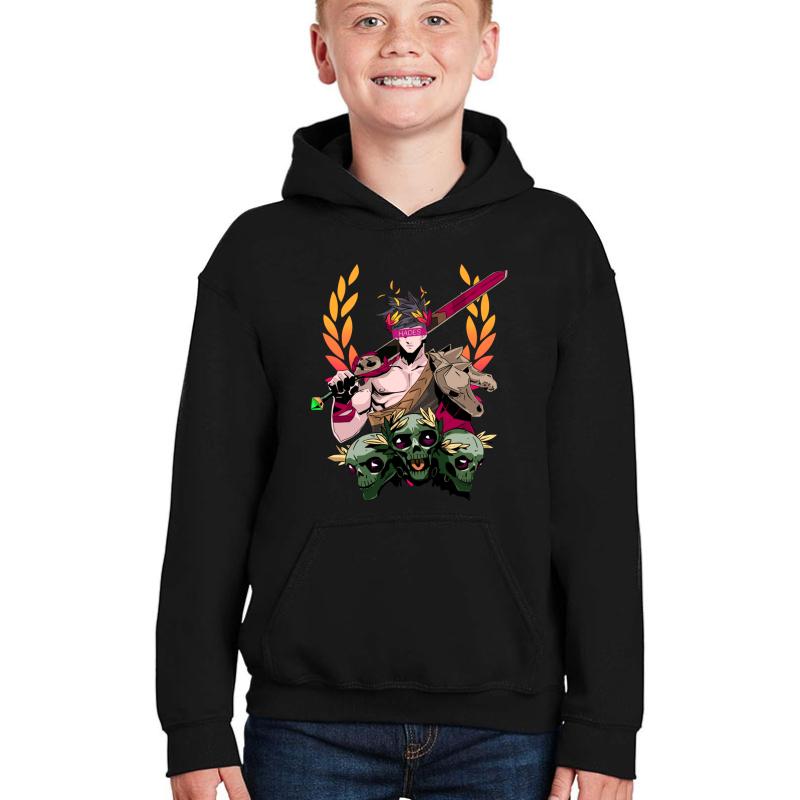 Zagreus Hades Supreme Youth Hooded Sweatshirt Boy Black