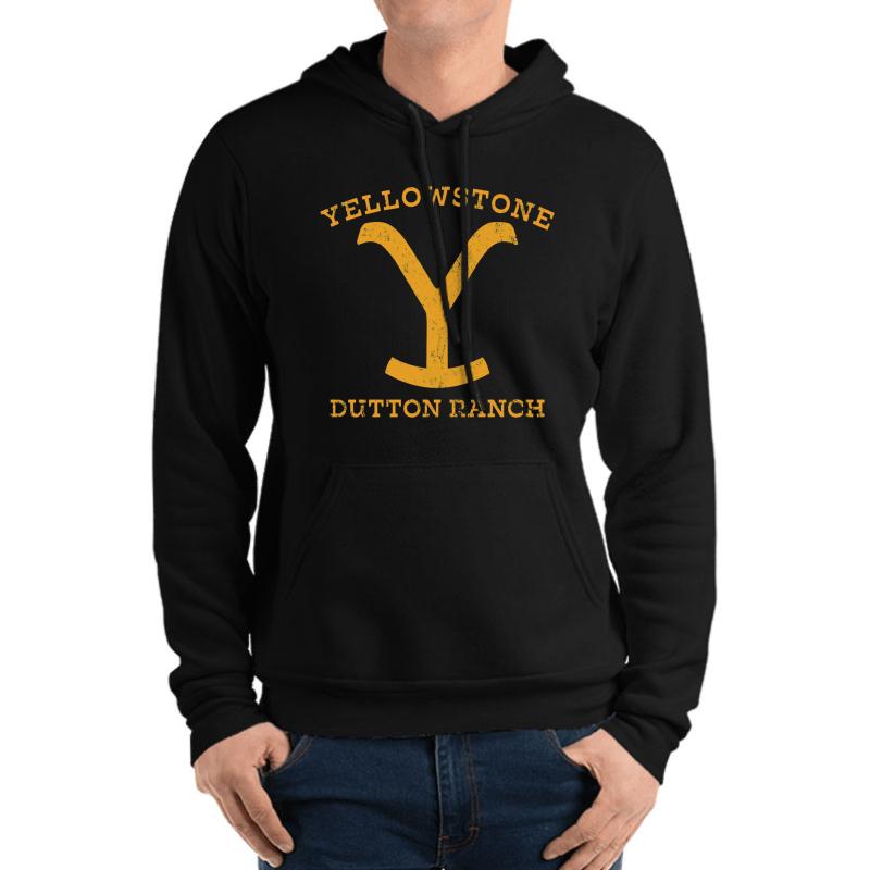 Yellowstone Dutton Ranch Montana Unisex Hooded Sweatshirt Men Black