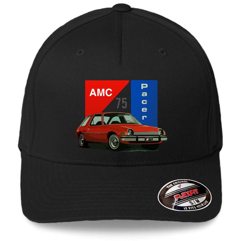 1975 Amc Pacer Flexfit Baseball Cap  Black