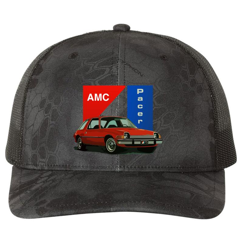 1975 Amc Pacer Richardson Premium Trucker Snapback Cap  Kryptek Typhon Black