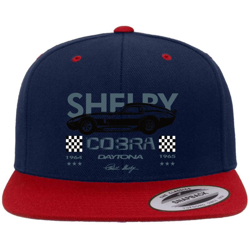 American Dream Cars Shelby Daytona Cobra Gift Premium Flat Bill Snapback Cap  Navy