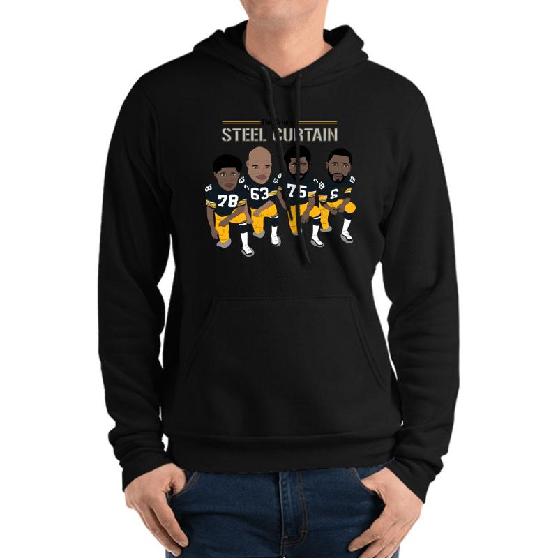 The Steel Curtain - Pittsburgh Steelers Unisex Hooded Sweatshirt Men Black