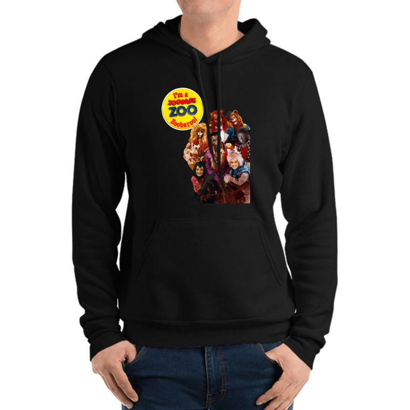 Zoobilee Zoo Zoobaroo 80S Retro Throwback Tribute Unisex Hooded Sweatshirt Men Black