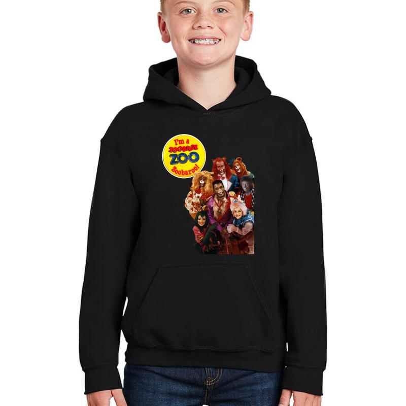 Zoobilee Zoo Zoobaroo 80S Retro Throwback Tribute Youth Hooded Sweatshirt Boy Black