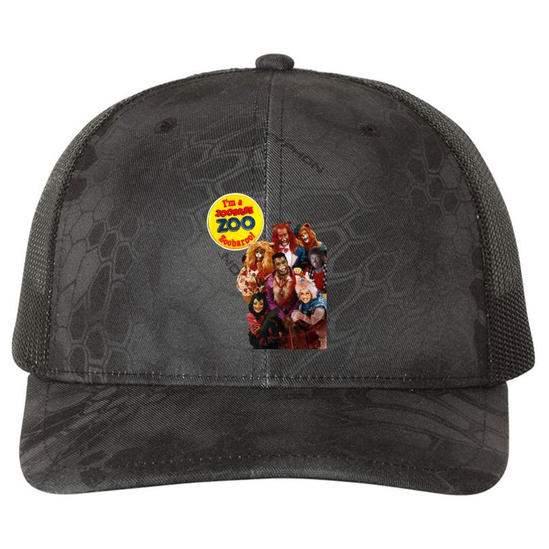 Zoobilee Zoo Zoobaroo 80S Retro Throwback Tribute Richardson Premium Trucker Snapback Cap  Kryptek Typhon Black