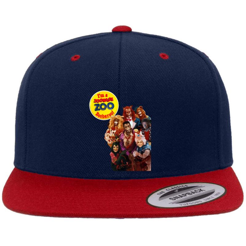 Zoobilee Zoo Zoobaroo 80S Retro Throwback Tribute Premium Flat Bill Snapback Cap  Navy