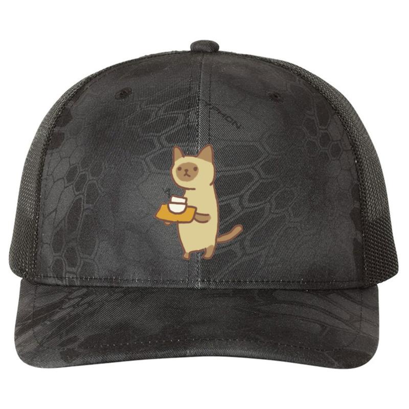 Animal Restaurant - Timmy The Server Richardson Premium Trucker Snapback Cap  Kryptek Typhon Black