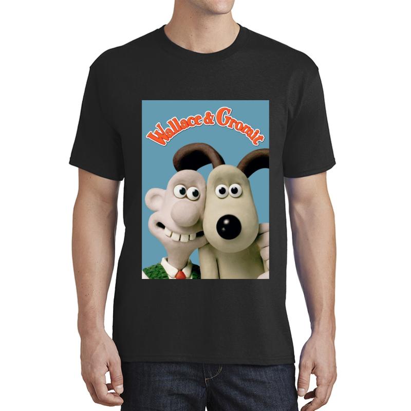 Wallace And Gromit Unisex T-Shirt Men Black