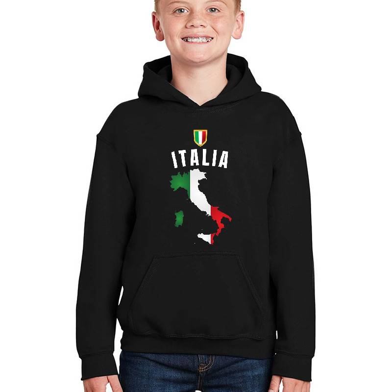 Italy Soccer Football Style Map Youth T-Shirts