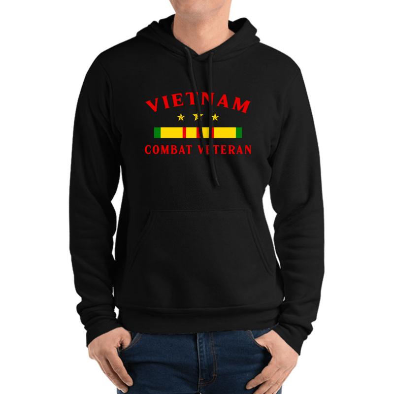 Vietnam Combat Veteran Shirts - Vietnam Combat Veteran Unisex Hooded Sweatshirt Men Black