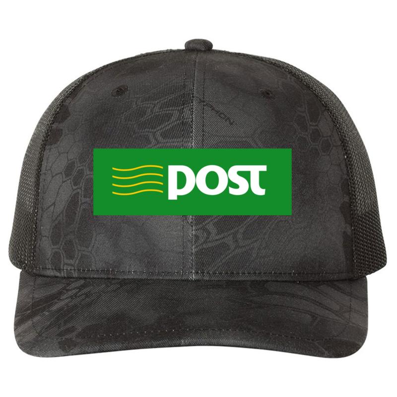 An Post Ireland Mail Logo Richardson Premium Trucker Snapback Cap  Kryptek Typhon Black