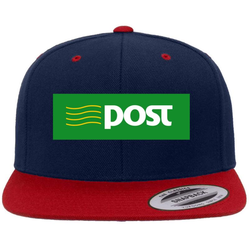 An Post Ireland Mail Logo Premium Flat Bill Snapback Cap  Navy