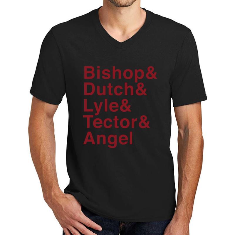 The Wild Bunch Names Unisex V-Neck T-Shirt Men Black