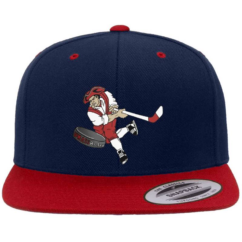 Umass Hockey - Sam The Minuteman Logo Richardson Premium Trucker Snapback Caps