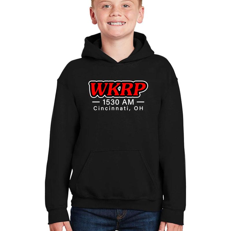 Wkrp Classic 80'S Tv Youth Hooded Sweatshirt Boy Black