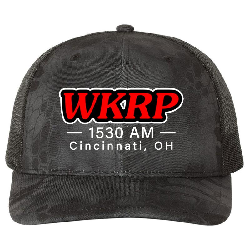 Wkrp Classic 80'S Tv Richardson Premium Trucker Snapback Cap  Kryptek Typhon Black