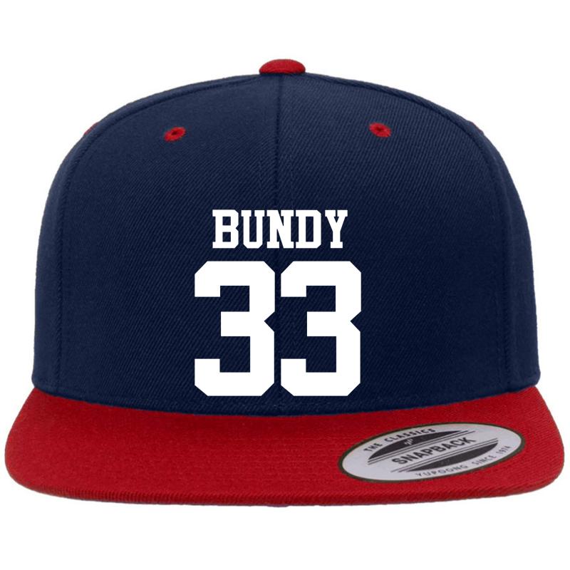 Al Bundy Polk High Jersey Back Print  Premium Flat Bill Snapback Cap  Navy