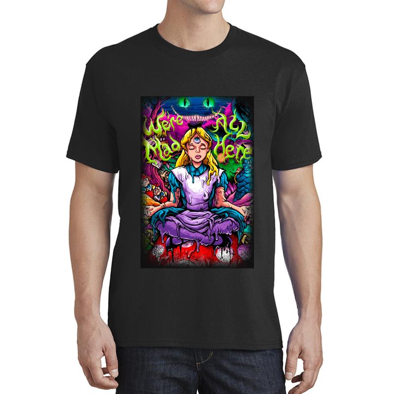 Alice In Wonderland Unisex T-Shirt Men Black