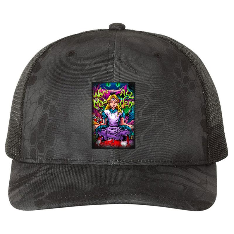 Alice In Wonderland Richardson Premium Trucker Snapback Cap  Kryptek Typhon Black