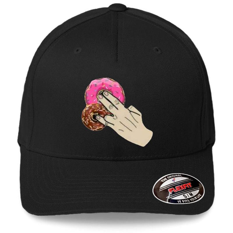 2 In The Pink 1 In The Stink Dirty Donut Funny Gift For Men Women - Donut For Sister - Donut For Wife - Donut For Girlfriend Flexfit Baseball Cap  Black