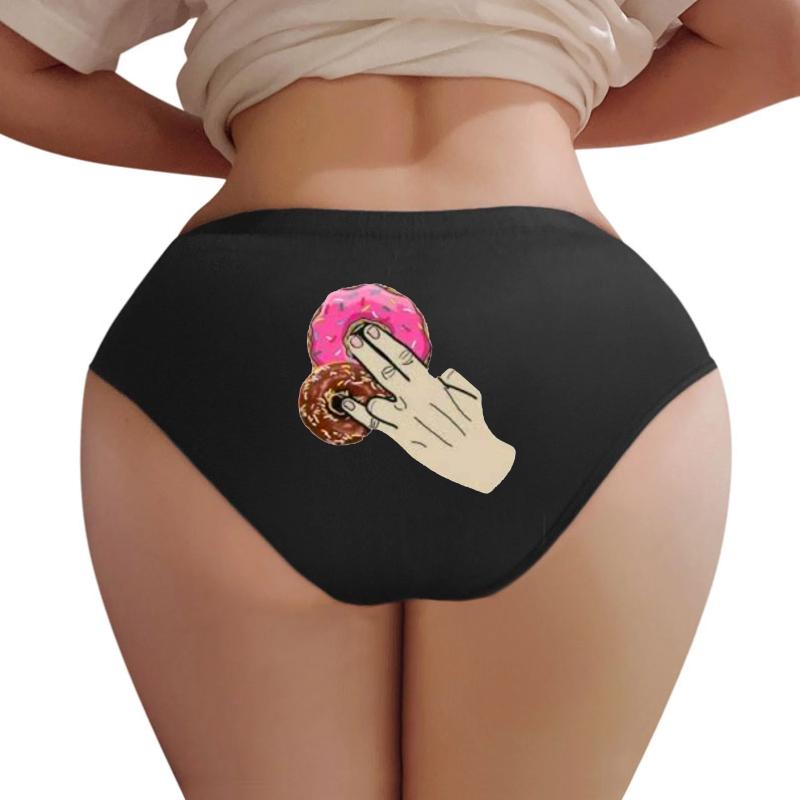 2 In The Pink 1 In The Stink Dirty Donut Funny Gift For Men Women - Donut For Sister - Donut For Wife - Donut For Girlfriend Women Underwear Panties Women Black