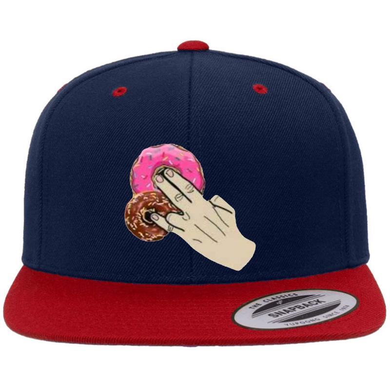 2 In The Pink 1 In The Stink Dirty Donut Funny Gift For Men Women - Donut For Sister - Donut For Wife - Donut For Girlfriend Premium Flat Bill Snapback Cap  Navy