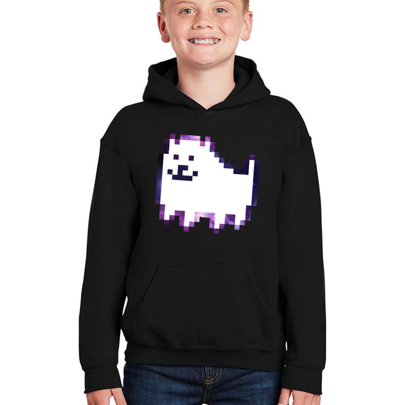 Undertale Annoying Dog Galaxy Youth Hooded Sweatshirt Boy Black