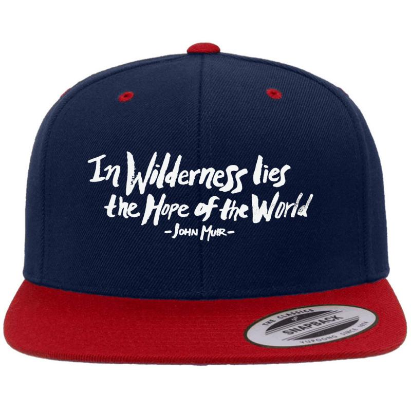 Wilderness Hope X John Muir Premium Flat Bill Snapback Cap  Navy