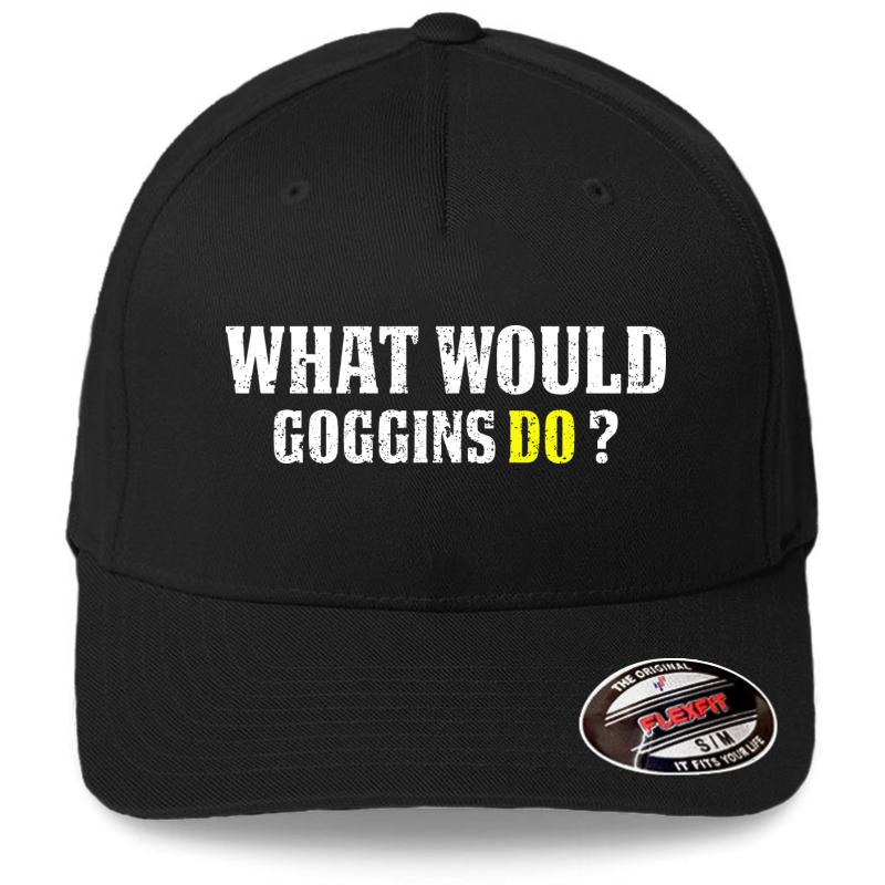 What Would Goggins Do Motivational Vintage Gift  Flexfit Baseball Cap  Black