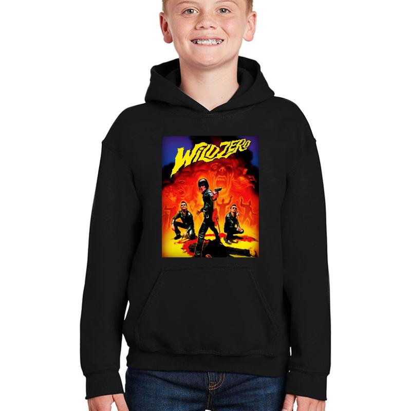 Wild Zero Youth Hooded Sweatshirt Boy Black