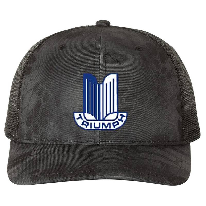 Blue Triumph Logo Flexfit Baseball Caps