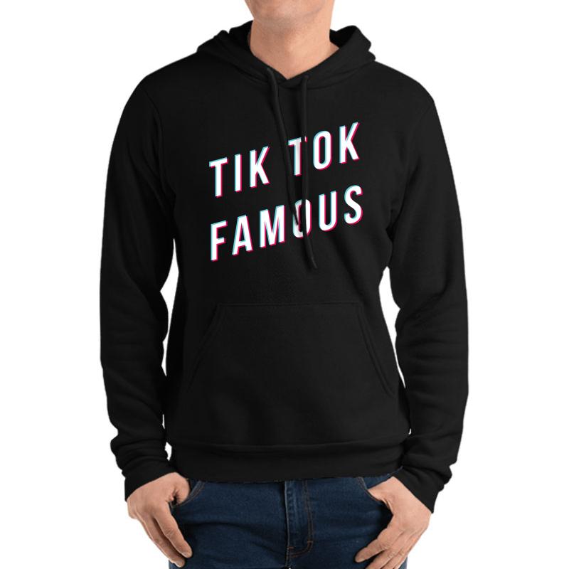 Tik Tok Famous Glitch Effect 3D Unisex Hooded Sweatshirt Men Black