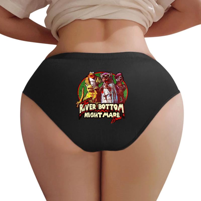 Vintage River Bottom Nightmare Band Women Underwear Panties Women Black