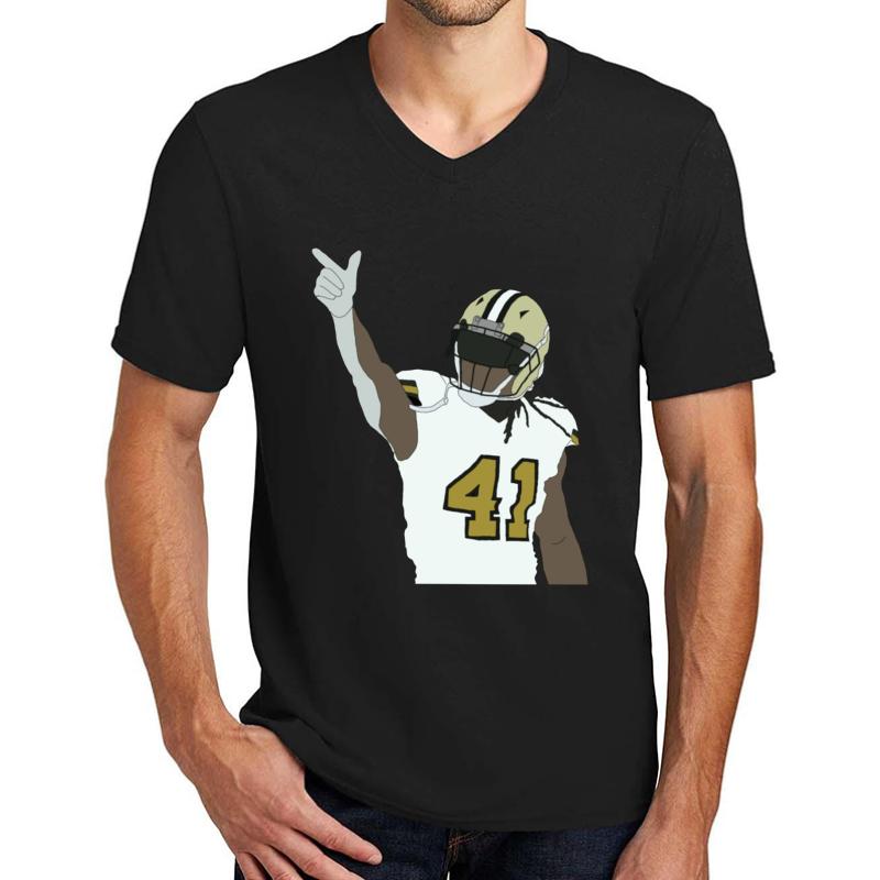 Alvin Kamara Unisex V-Neck T-Shirt Men Black