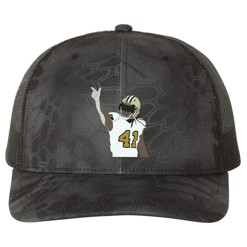 Alvin Kamara Richardson Premium Trucker Snapback Cap  Kryptek Typhon Black