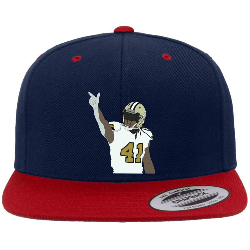 Alvin Kamara Premium Flat Bill Snapback Cap  Navy