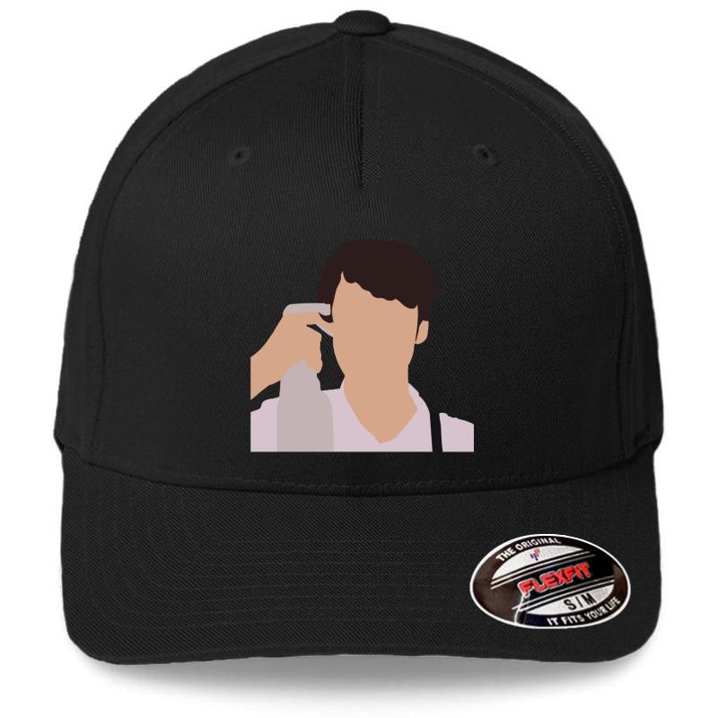 Wilbur Soot Vector Art Flexfit Baseball Cap  Black