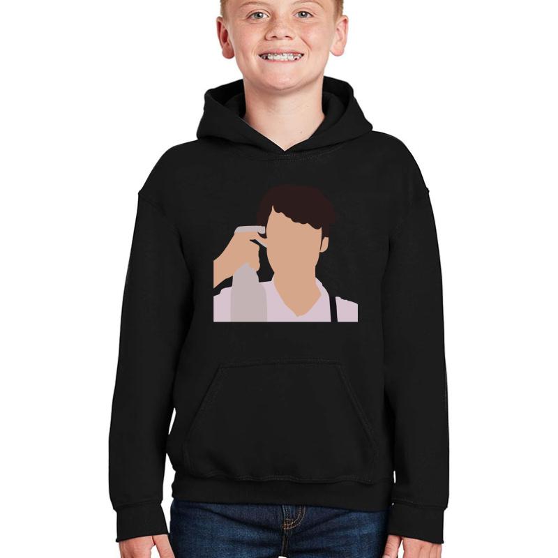 Wilbur Soot Vector Art Youth Hooded Sweatshirt Boy Black