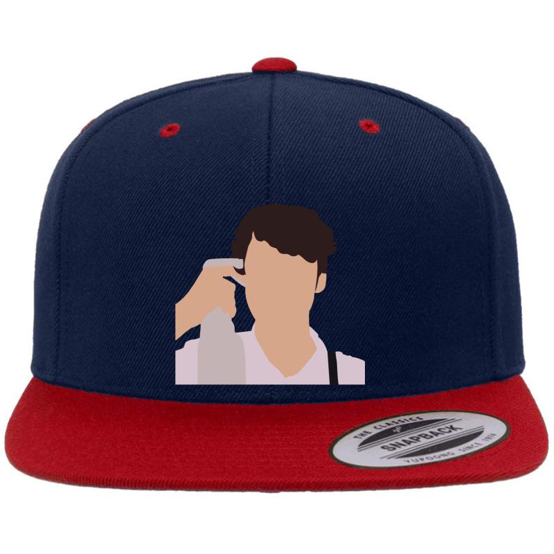 Wilbur Soot Vector Art Premium Flat Bill Snapback Cap  Navy