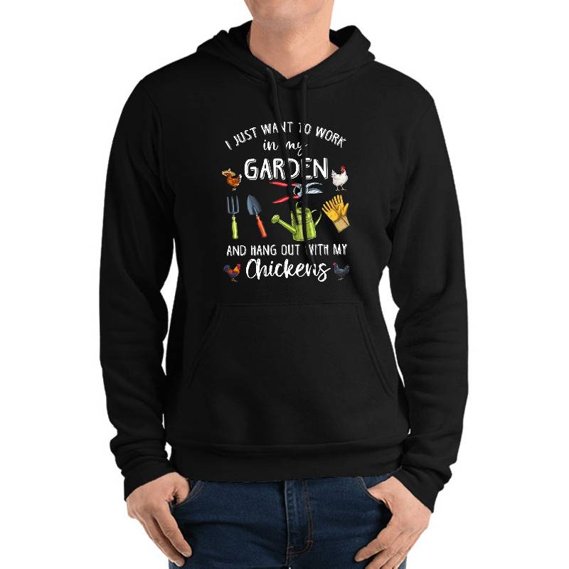 I Just Want To Work In My Garden And Play With My Chickens  Unisex Polo Jersey Sport Shirts