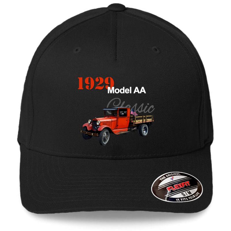 1929 Model Aa Truck - Vintage Pickup Flexfit Baseball Cap  Black